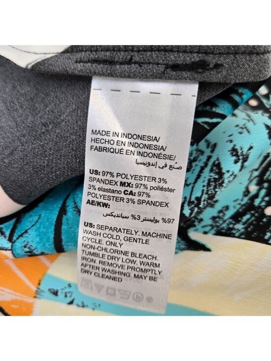 NWT Chico's Mixed Print Dolman Sleeve Tie Waist Blouse Size Chico's 2/Large - Picture 7 of 7